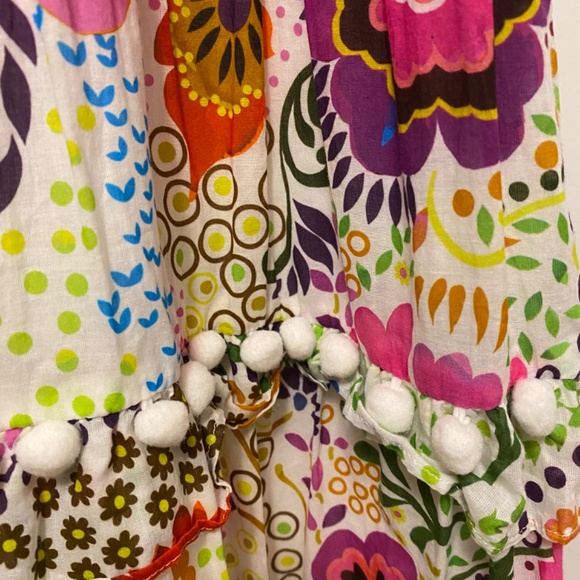 JCrew Pom Pom Ratti Print Maxi Dress size 0 - Picture 3 of 5